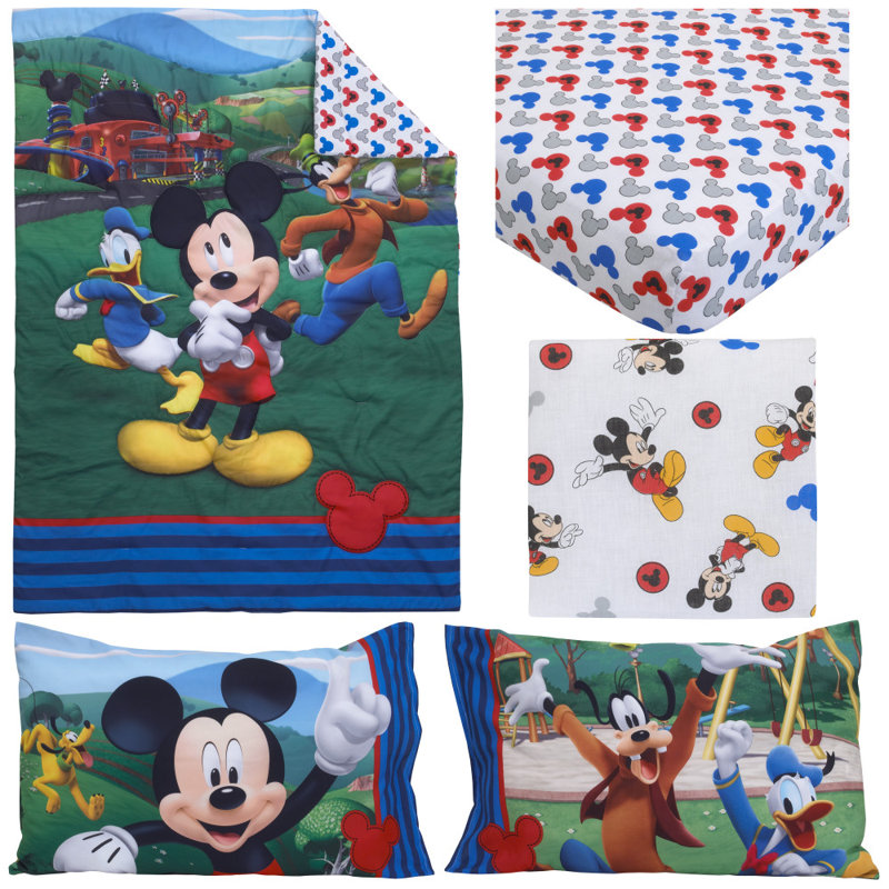 NoJo MickeyMouse Big Adventures 4 Piece Toddler Bedding Set