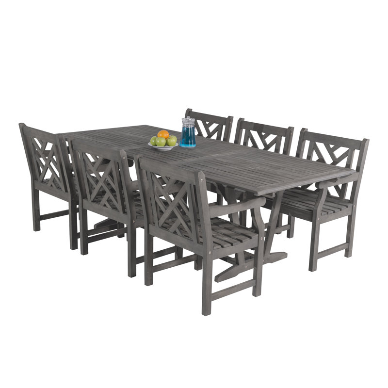 Ensemble repas 7 pièces Aleha, L 91 po x l 39 po x H 29 po
