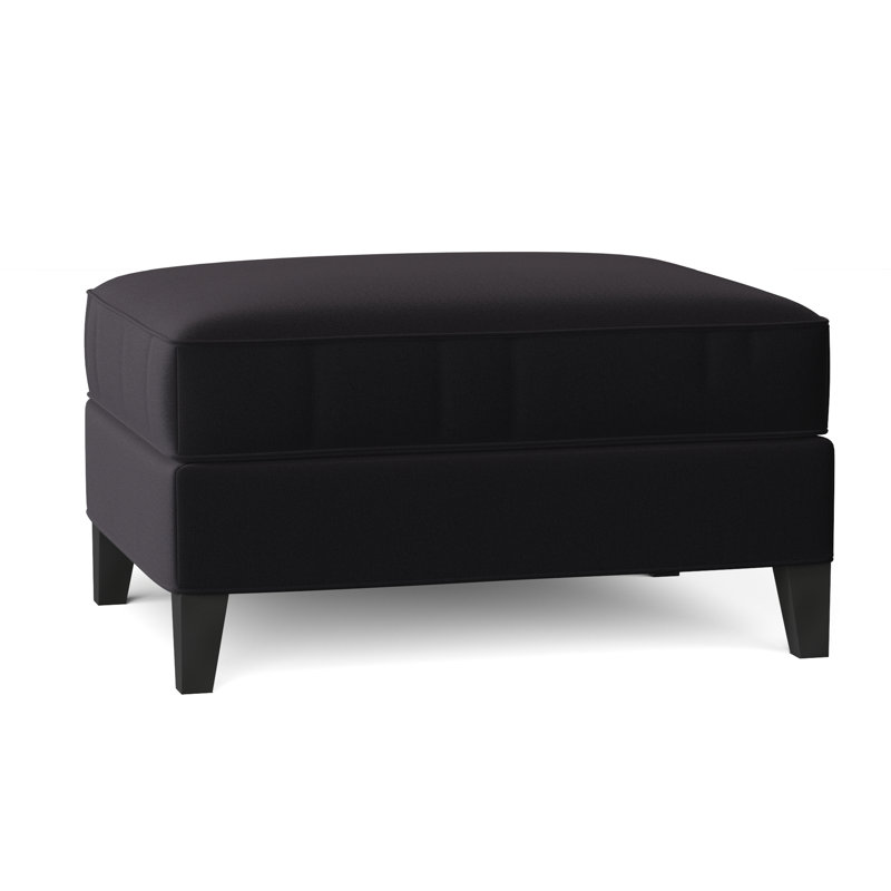 Repose-pieds Caspar, Velours Performance encre Bella