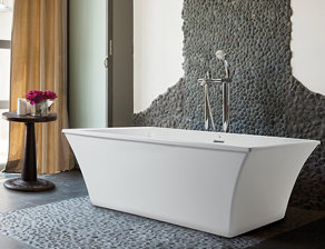 Westbrook Freestanding Soaker Tub, Biscuit