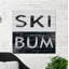Ski Bum-impression d’art textuel sur bois-26009289