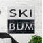 Ski Bum-impression d’art textuel sur bois-26009290
