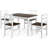 5 Pieces Solid Wood Compact Kitchen Dining Set
