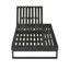 Méridiennes de patio réglables, bord de piscine moderne en bois d'acacia noir