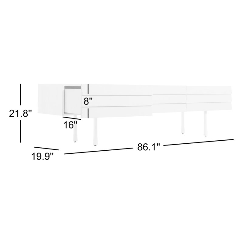 Lap 2 - Drawer Dresser, White/Whitewashed Maple