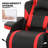 PU Leather Video Gaming Chair, Adjustable Recliner Chair with Footrest, Lumbar Support and Headrest-762149788