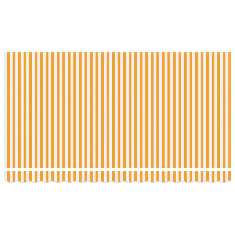  Modern Awning Replacement Fabric, Yellow/White Striped, 380 cm W x 194 cm D