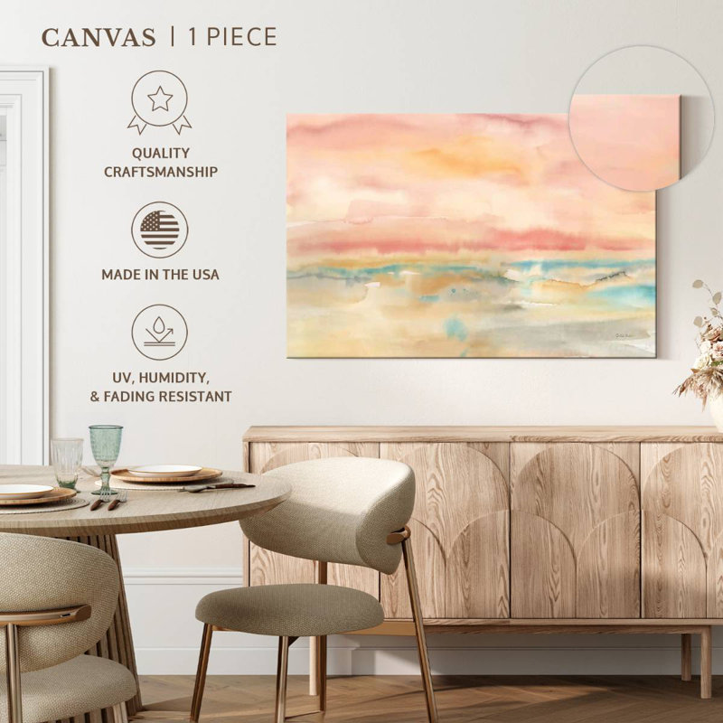 Avery Blush Seascape, 8" H x 12" W