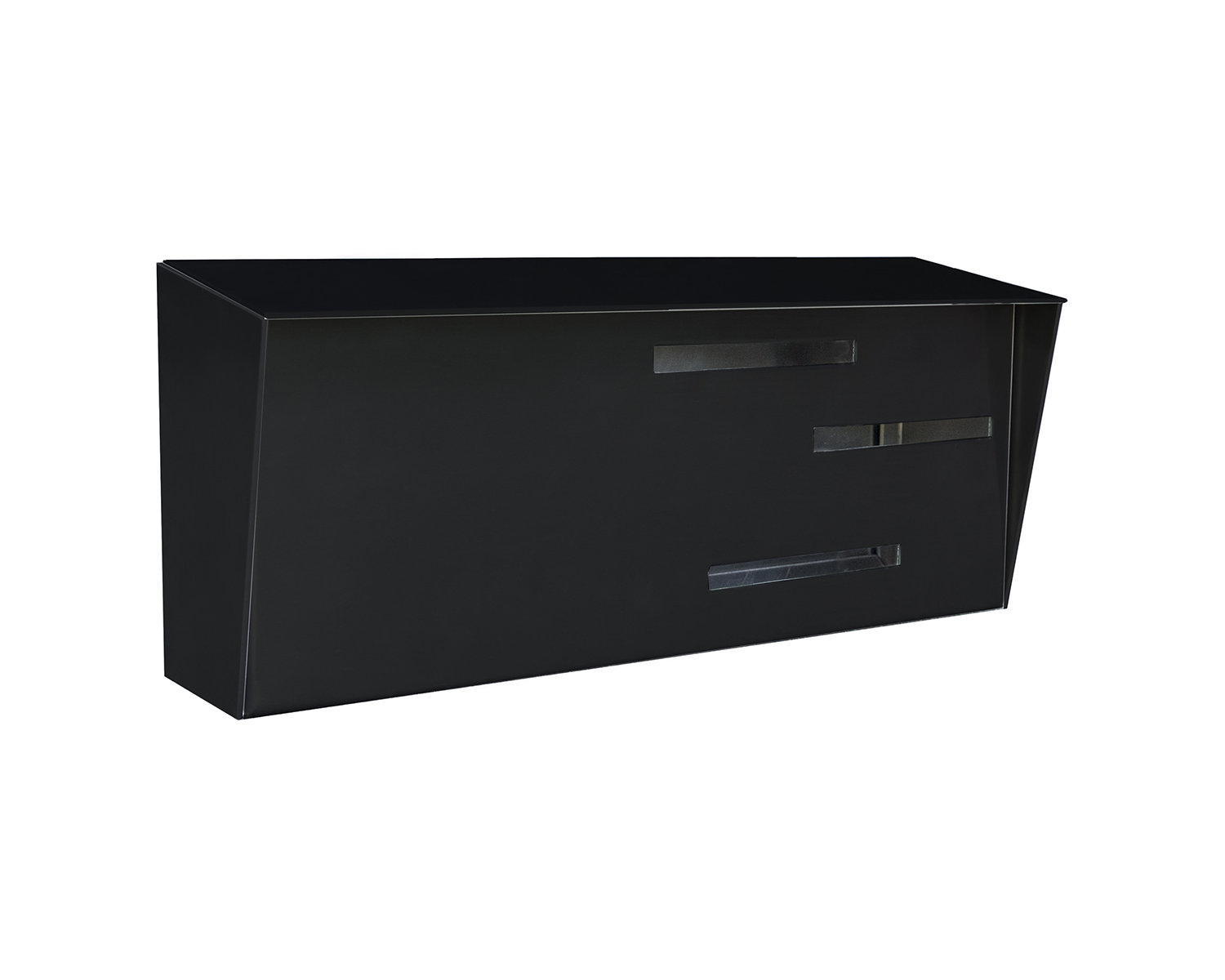 Modern Mailbox Wall-Mounted Mailbox, Black