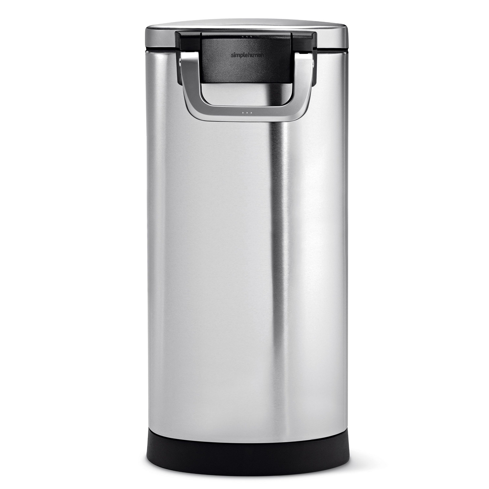 simplehuman Pet Food Storage Container Stainless Steel for Dog Food, Cat Food, and Bird Feed, Large, Brushed