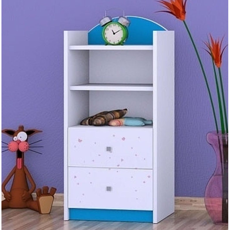 Nadia 96cm H Kids Cube, 92cm H x 45cm W x 34cm D, Blue