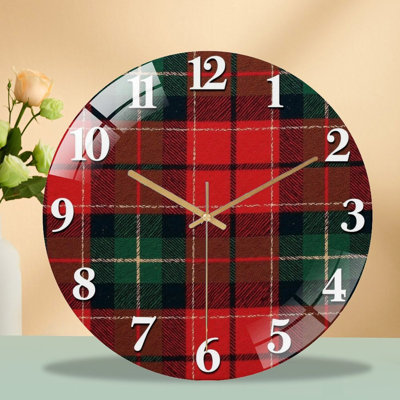 Horloge murale 12 po Tartan