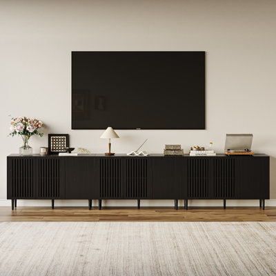 Crédence avec portes, armoire buffet avec tablettes réglables pour le salon, la salle à manger, noir 