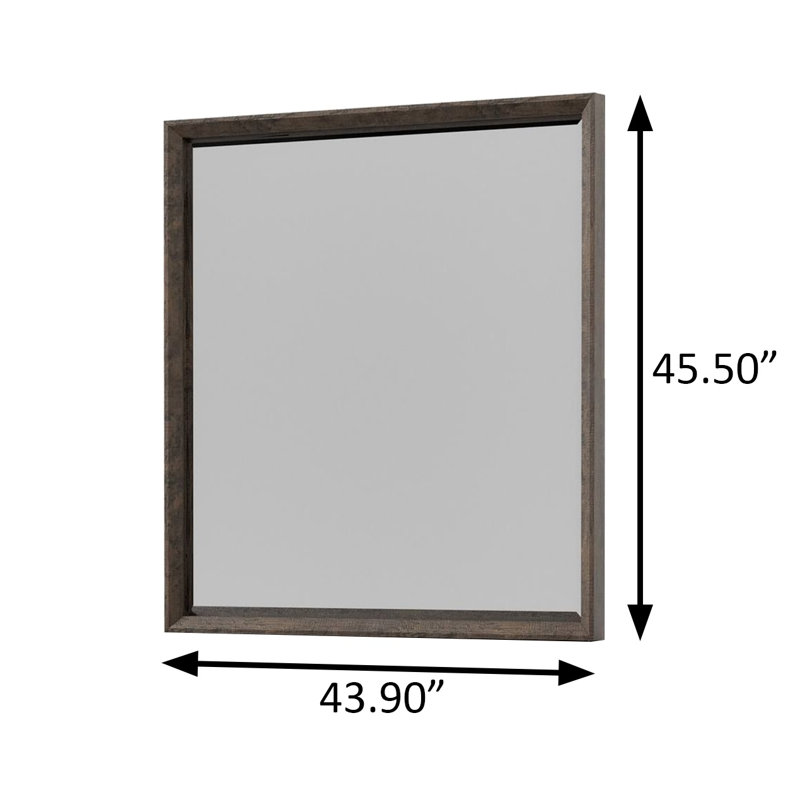 Miroir contemporain l 43,9 po, brun foncé