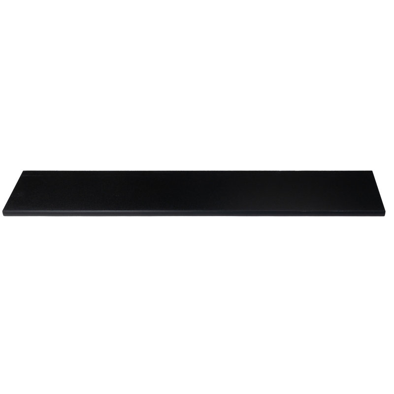 24" x 4" Matte Porcelain Bullnose Tile Trim in Absolute Black