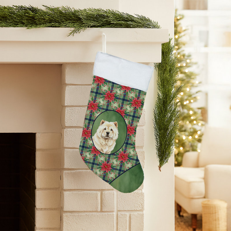 Chaussette de Noël crème Chow Chow