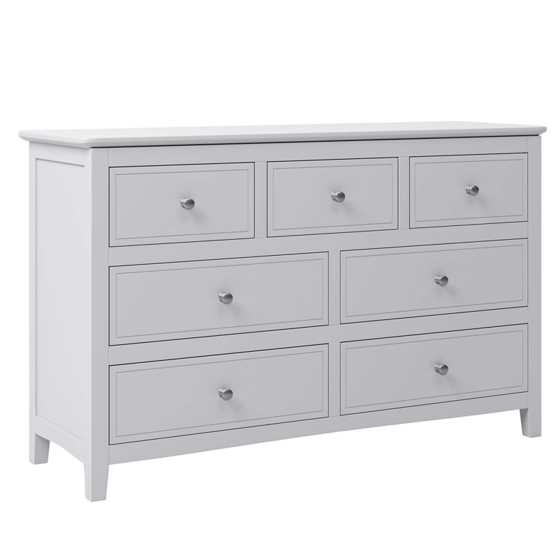 Commode à 7 tiroirs Tyshone, Blanc