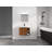 Wall-Mounted Bathroom Vanity With White Ceramic Sink