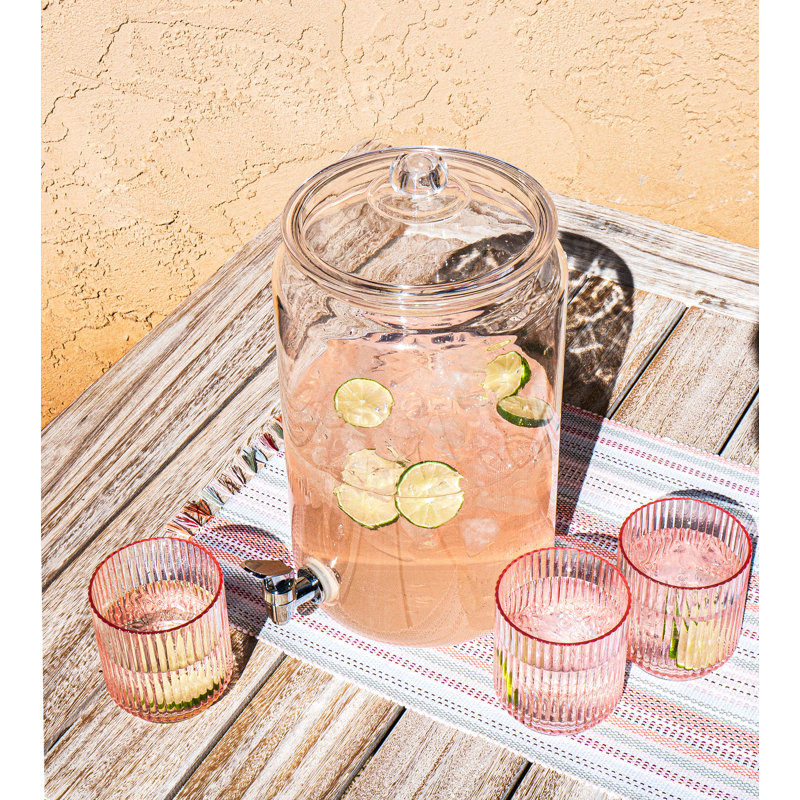 Distributeur de boissons en acrylique Belize - transparent - 245 oz
