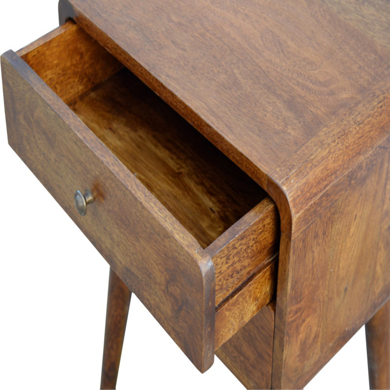 Table de chevet avec rangement, Châtaigne
