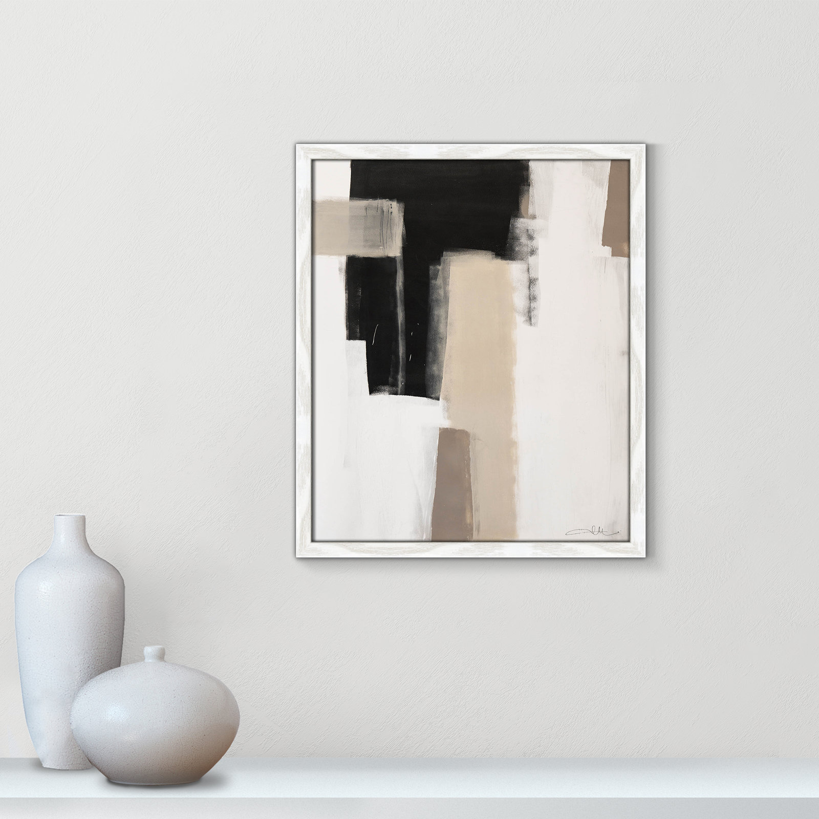 Earth Scapes I Print, 19" H x 16" W x 1.25" D, White Slim Unmatted Picture Framed