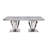 Eardie Rectangular Dining Table in Light Grey and Mirrored Silver