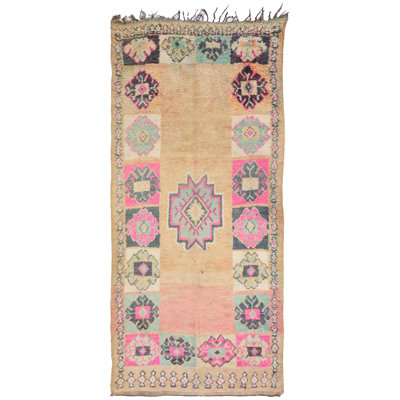 Moroccan Rugs One-of-a-Kind Runner 6' X 12'3" Runner Wool Area Rug Pink
