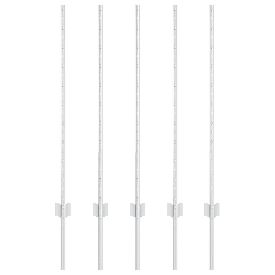 Vidaxl Fence Posts 10 Pcs U-Channel Galvanised Steel