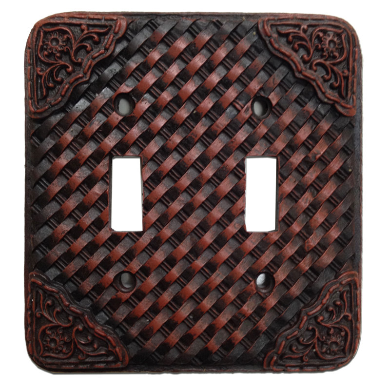Tooled 2-Gang Toggle Light Switch Wall Plate