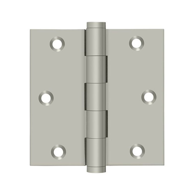 Deltana DSB3515-R DSB3515-R 3,5 "x SQR paire de charnières en laiton massif nickel satiné, Nickel brossé