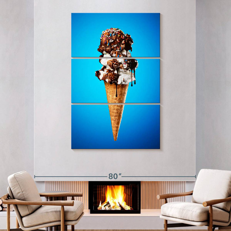 Yarlin Triple Scoop Ice Cream, 74" H x 48" W