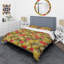 Ensemble de housse de couette de luxe de luxe avec style mid-century tropical iii-656886746