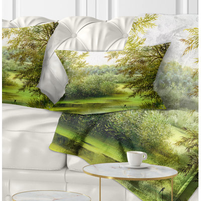  Coussin abstrait paysage d'été