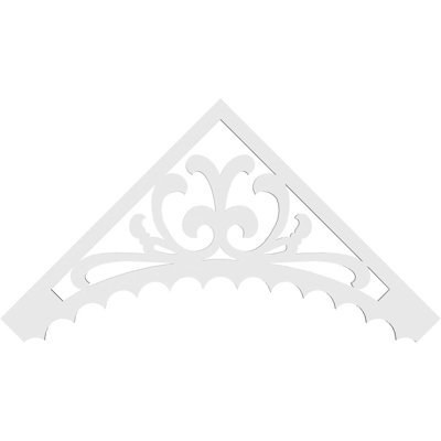 Genova Signature Urethane Gable Pediment, Primed Tan