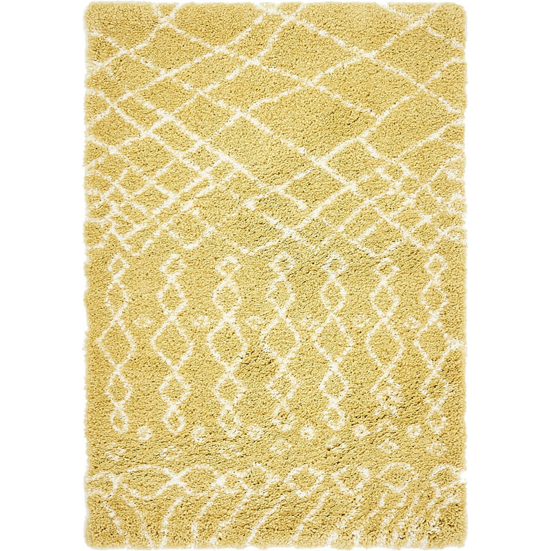 Paquette Geometric Shag Area Rug, Rectangle 152 x 244cm