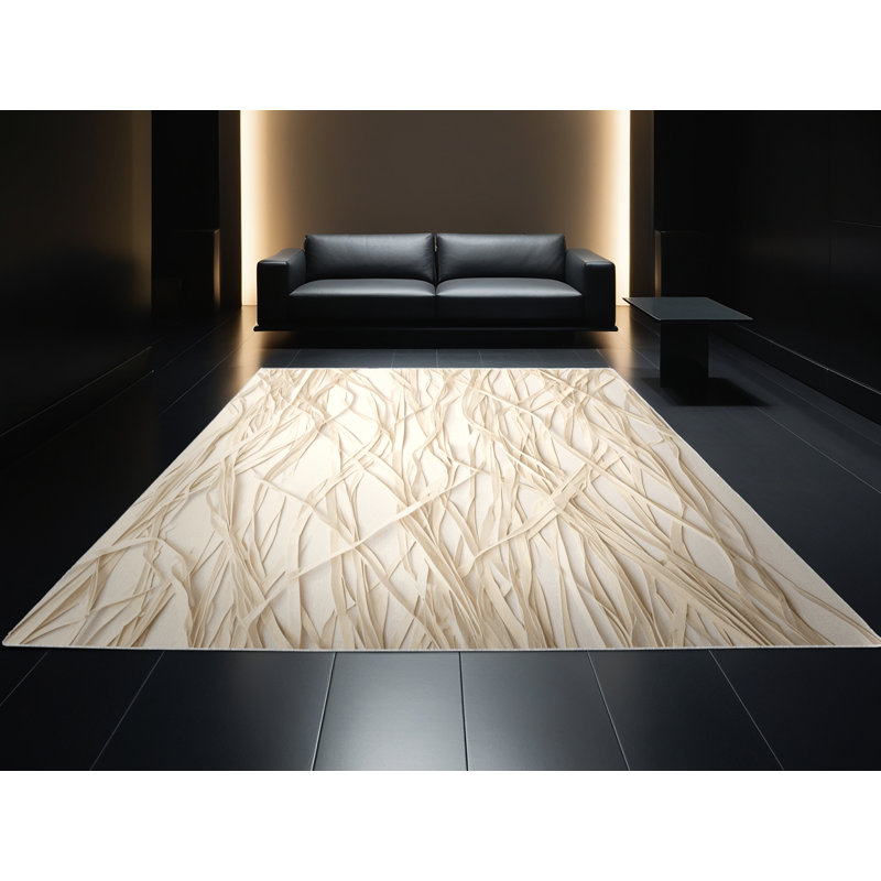 Tapis abstrait moderne et contemporain lavable à la machine Moravian New Years, 3 X 5