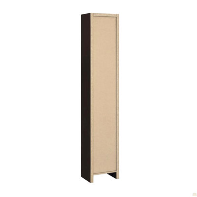 Rectangular 8-Shelf Bookcase With 2 Fixed Shelves, Cappuccino