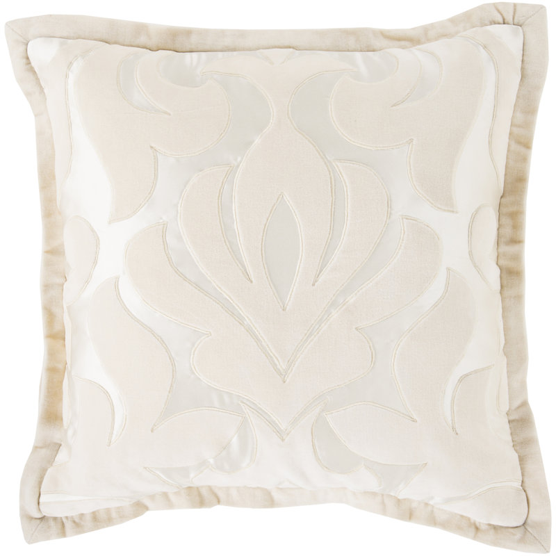  Linen Throw Pillow Cover, 18" H x 18" W x 0.25" D, Pink\Neutral