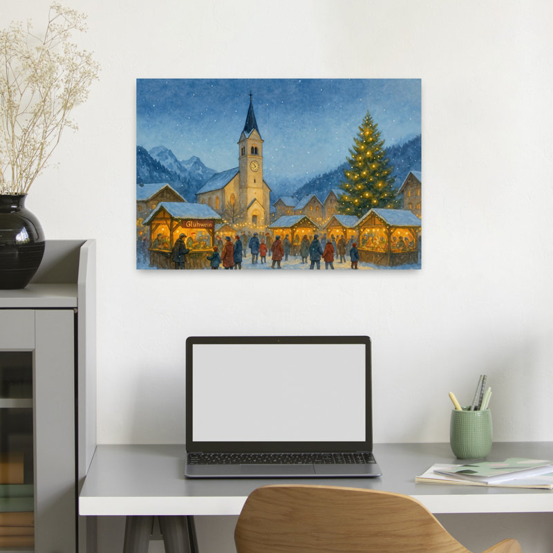 Art contemporain, paysage pacifique romantique serein, H 24 po x l 16 po