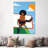 Afro And Hoops - Print on Canvas-835426044-835426045