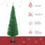 Arbre de Noël artificiel 6 pi avec arbre de Noël mince 6 pi avec 390 branches réalistes et base en plastique-1408720894