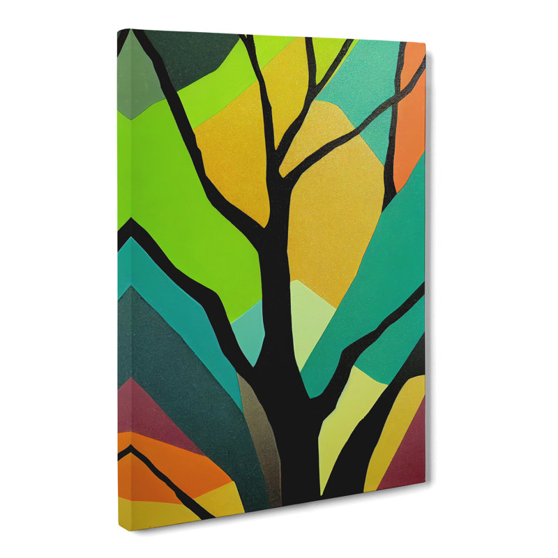 CAN-V0523-2548X Tree Abstract In Colour Vol.9 - Wrapped Canvas Print, 50cm H x 35cm W x 3cm D
