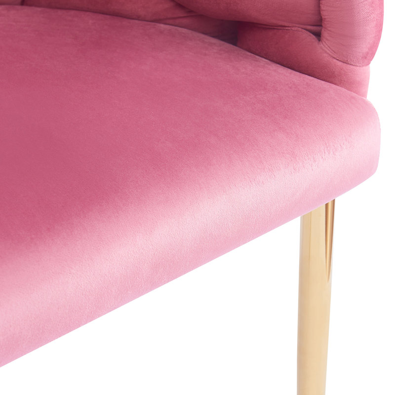 Chaise d'appoint luxueuse faite à la main avec pieds dorés, fauteuil moderne en velours pour le salon et la chambre à coucher