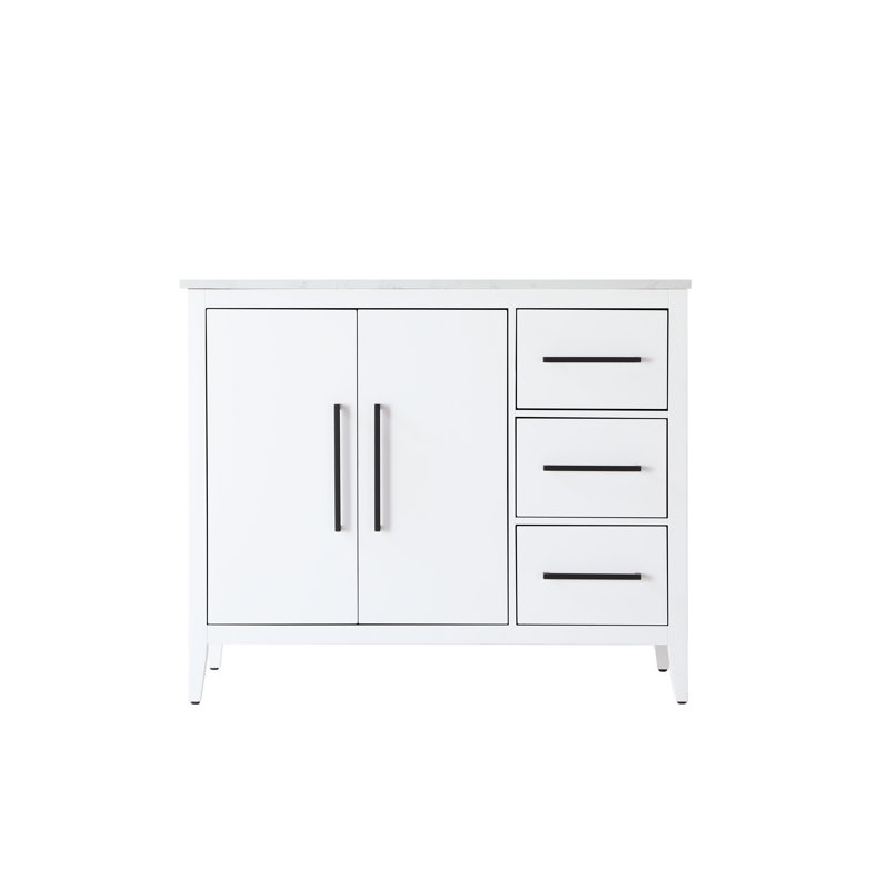 Meuble-lavabo simple 42 po, Blanc