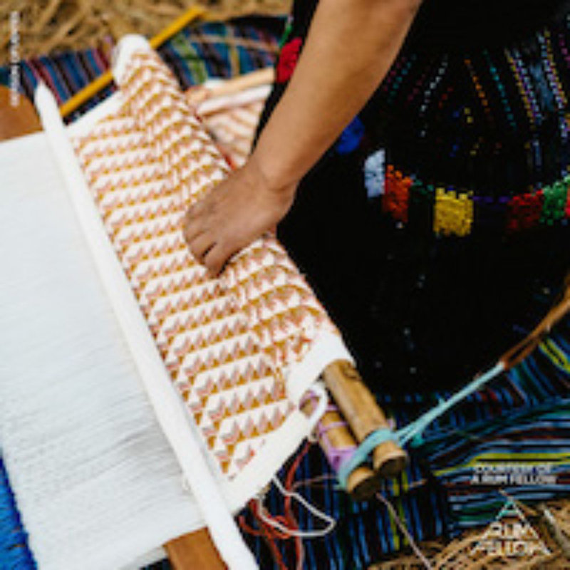 Schumacher x A Rum Fellow Amates Hand Woven Brocade Fabric, Mostaza