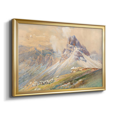 Alpine Landscape with Flock of Sheep-Edward Theodore Compton-Framed Gallery Wrapped Canvas-1904