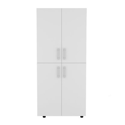 Armoire blanche à 4 portes