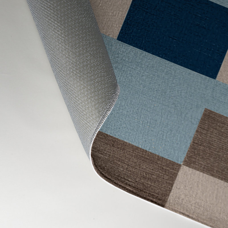 Tapis d'intérieur et d'extérieur à carreaux gris, Rectangle 9 pi x 12 pi
