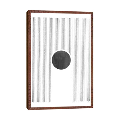 Lines And Black Sun - Print on Canvas