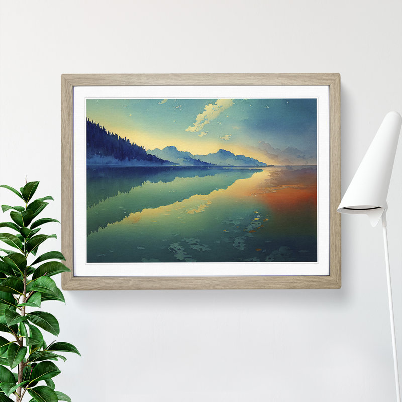 Glowing Lake - Single Picture Frame Print